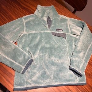 Patagonia re-tool light blue fleece pullover